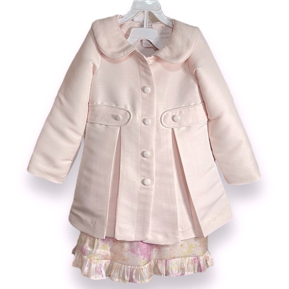 Catherine Malandrino 3 Piece Matching Outfit Jacket, Dress, & Purse Pink Size 5 - Picture 3 of 10